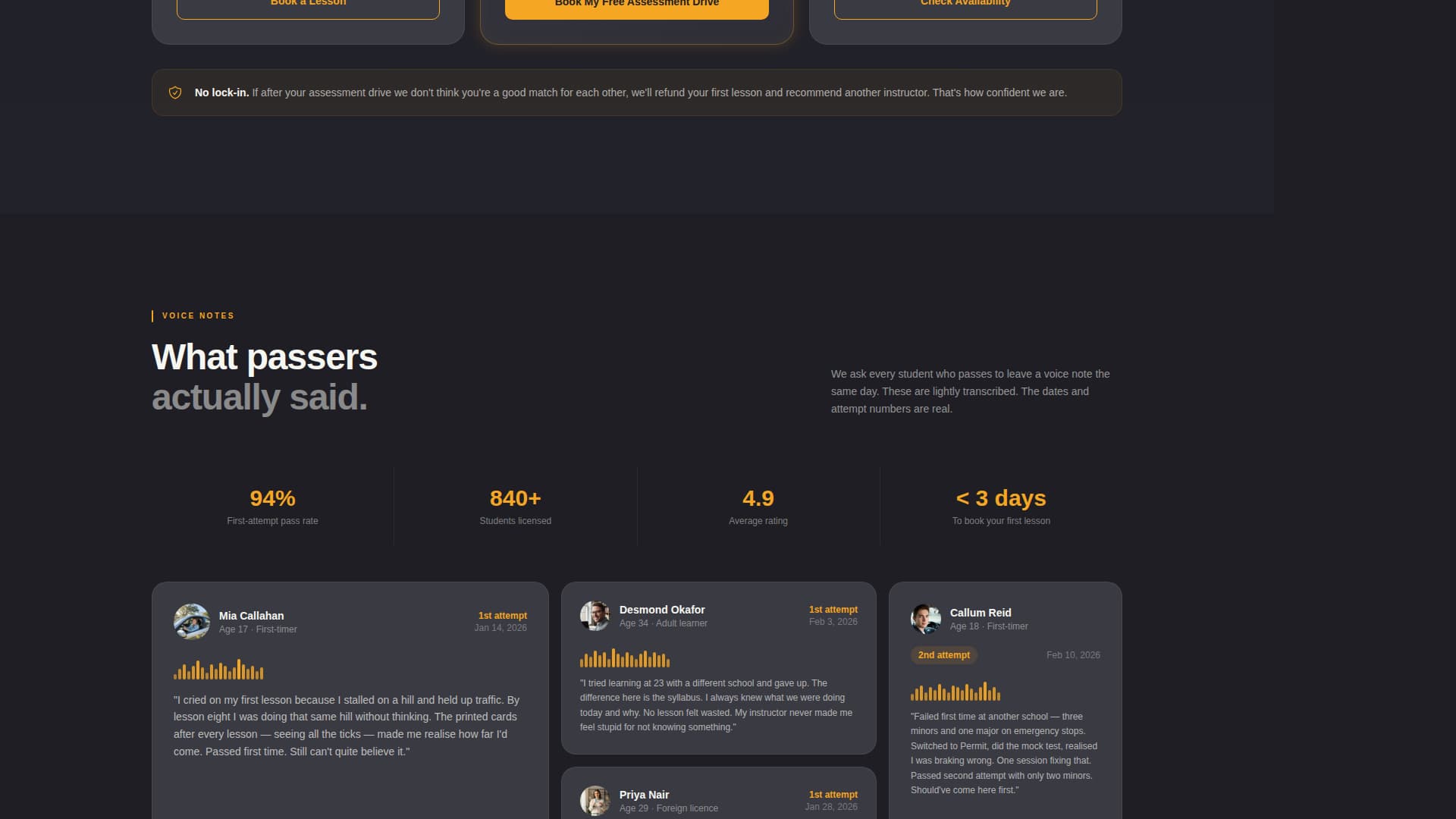 Permit - Confident Driver Landing Page Template