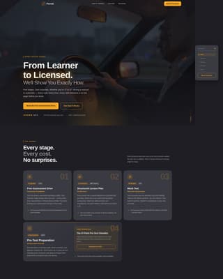 Permit - Confident Driver Landing Page Template