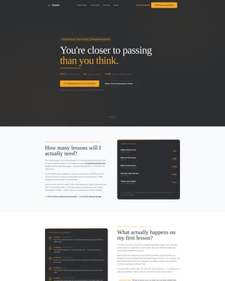 Clutch - Precision Driving Landing Page Template