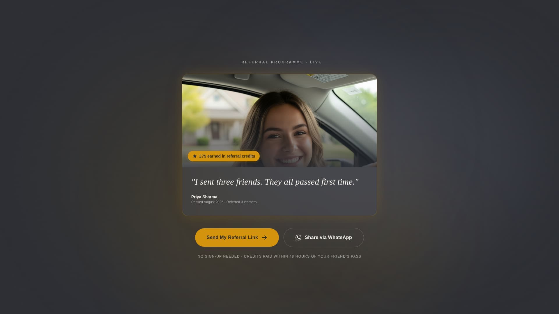 Refer - Confident Driving Landing Page Template