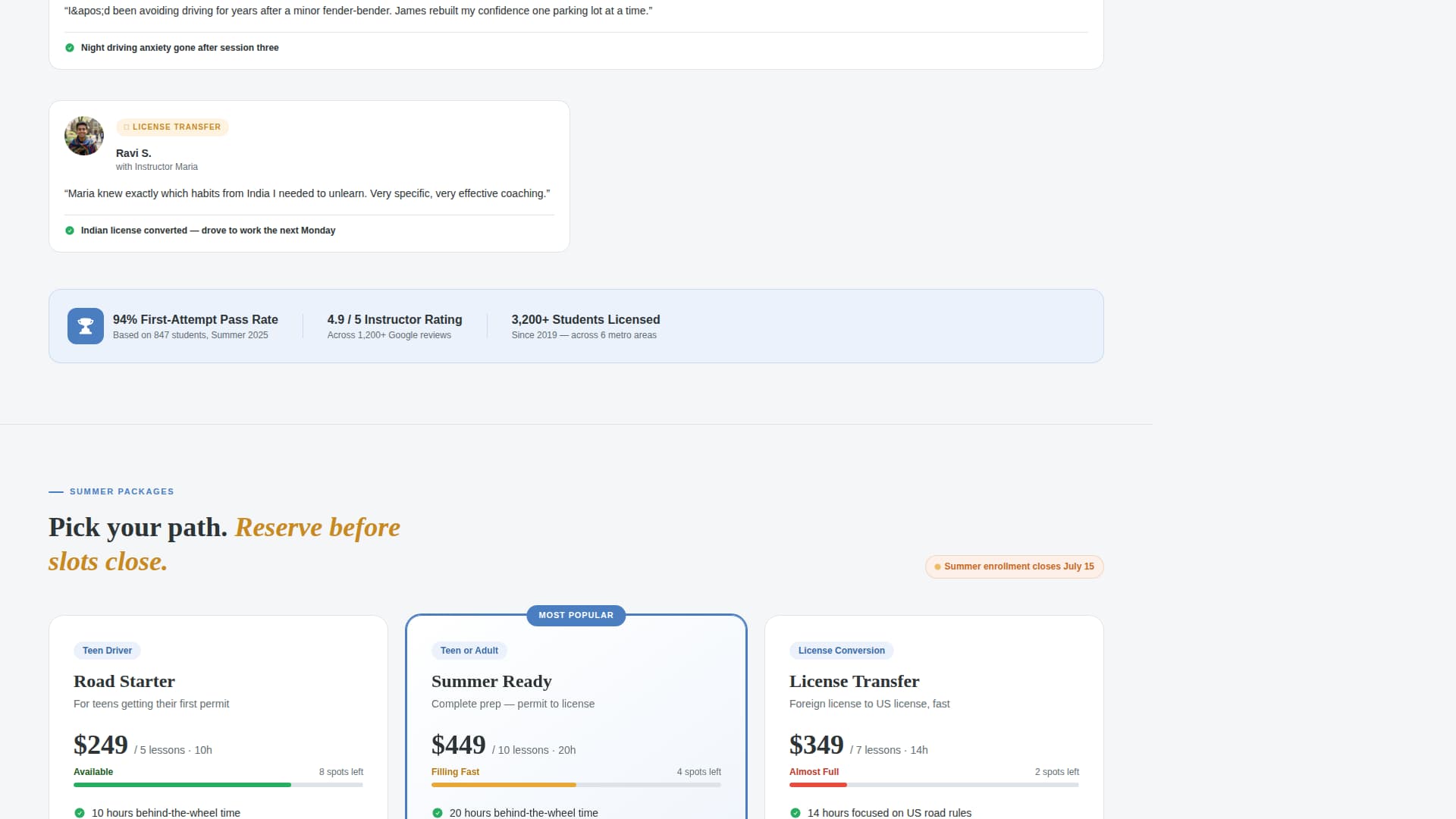 Permit - Urgent Driving Landing Page Template