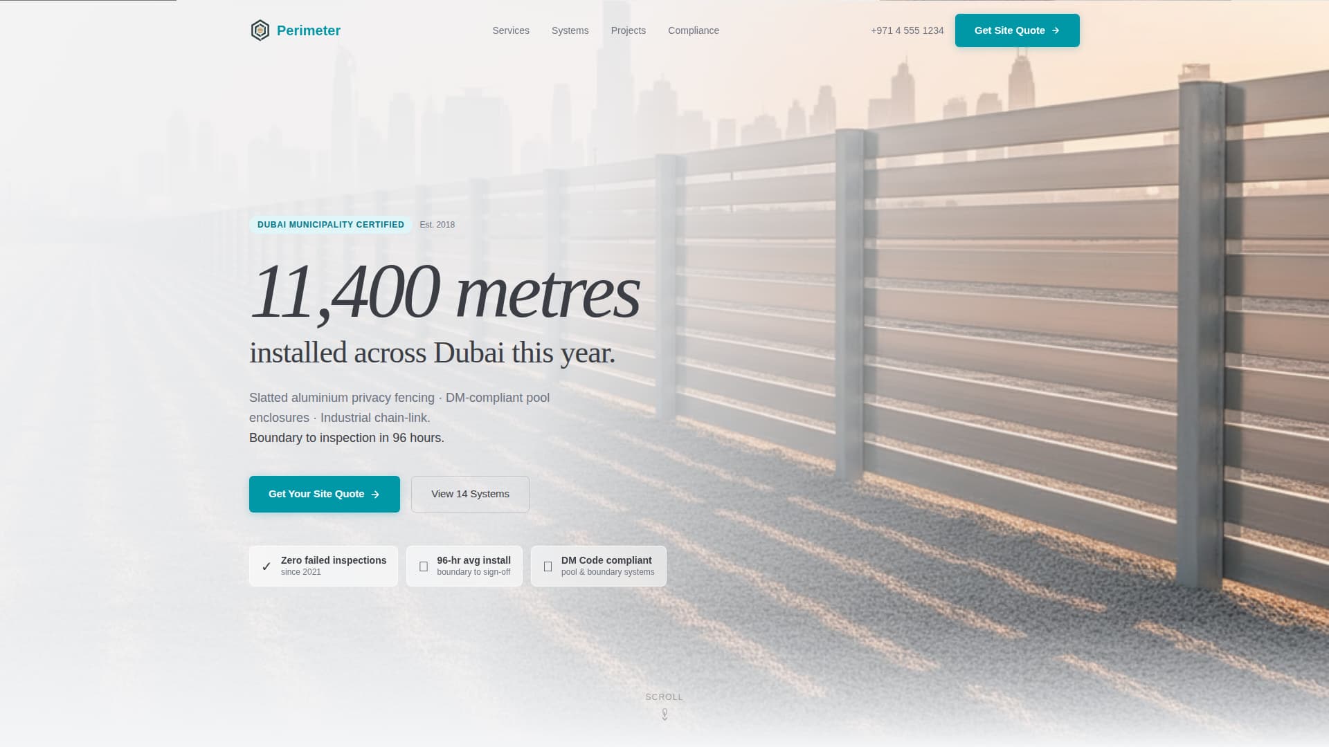 Perimeter - Precision Fencing Landing Page Template