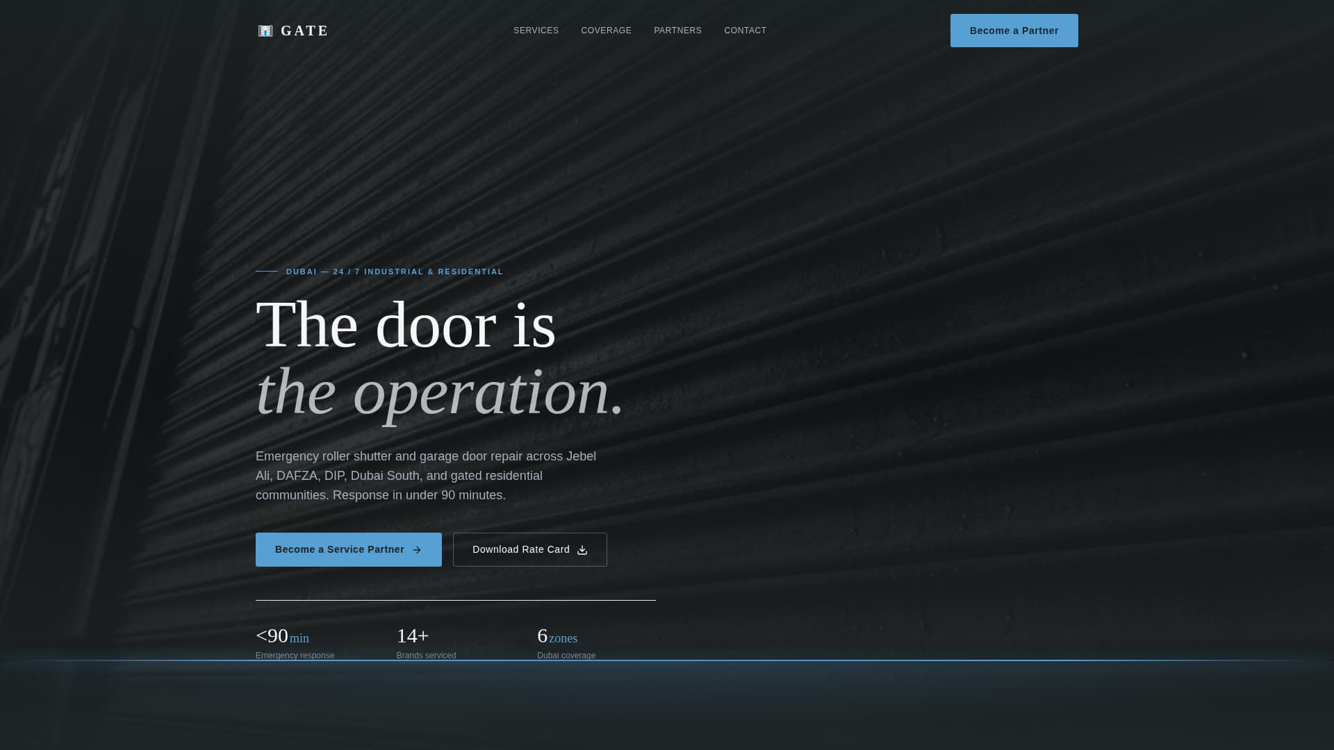 Gate - Precision Garagedoor Landing Page Template