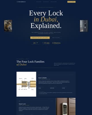Deadbolt - Authoritative Locksmith Landing Page Template
