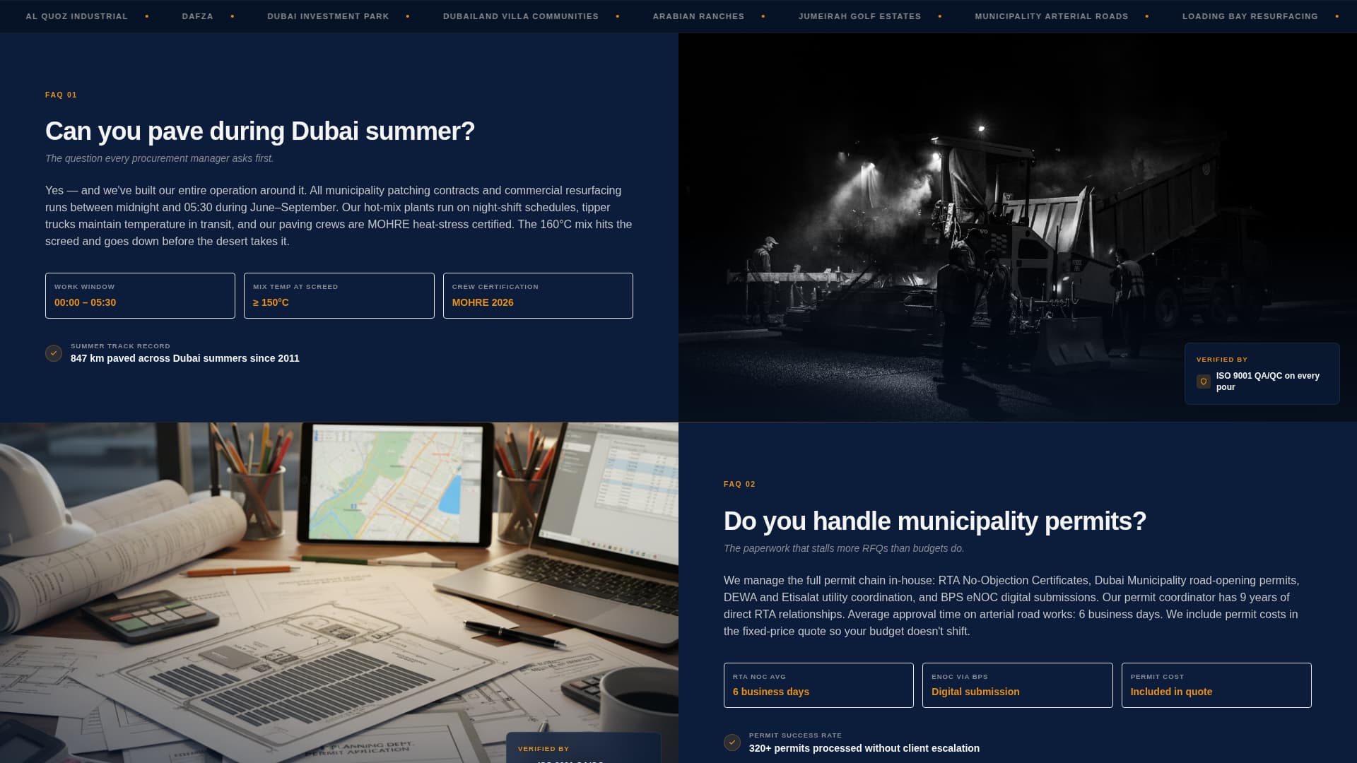 Tarmac - Precision Asphalt Landing Page Template