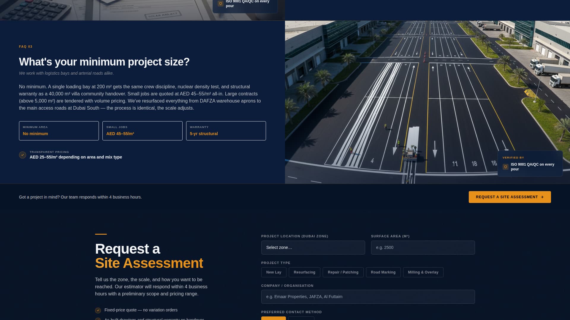 Tarmac - Precision Asphalt Landing Page Template