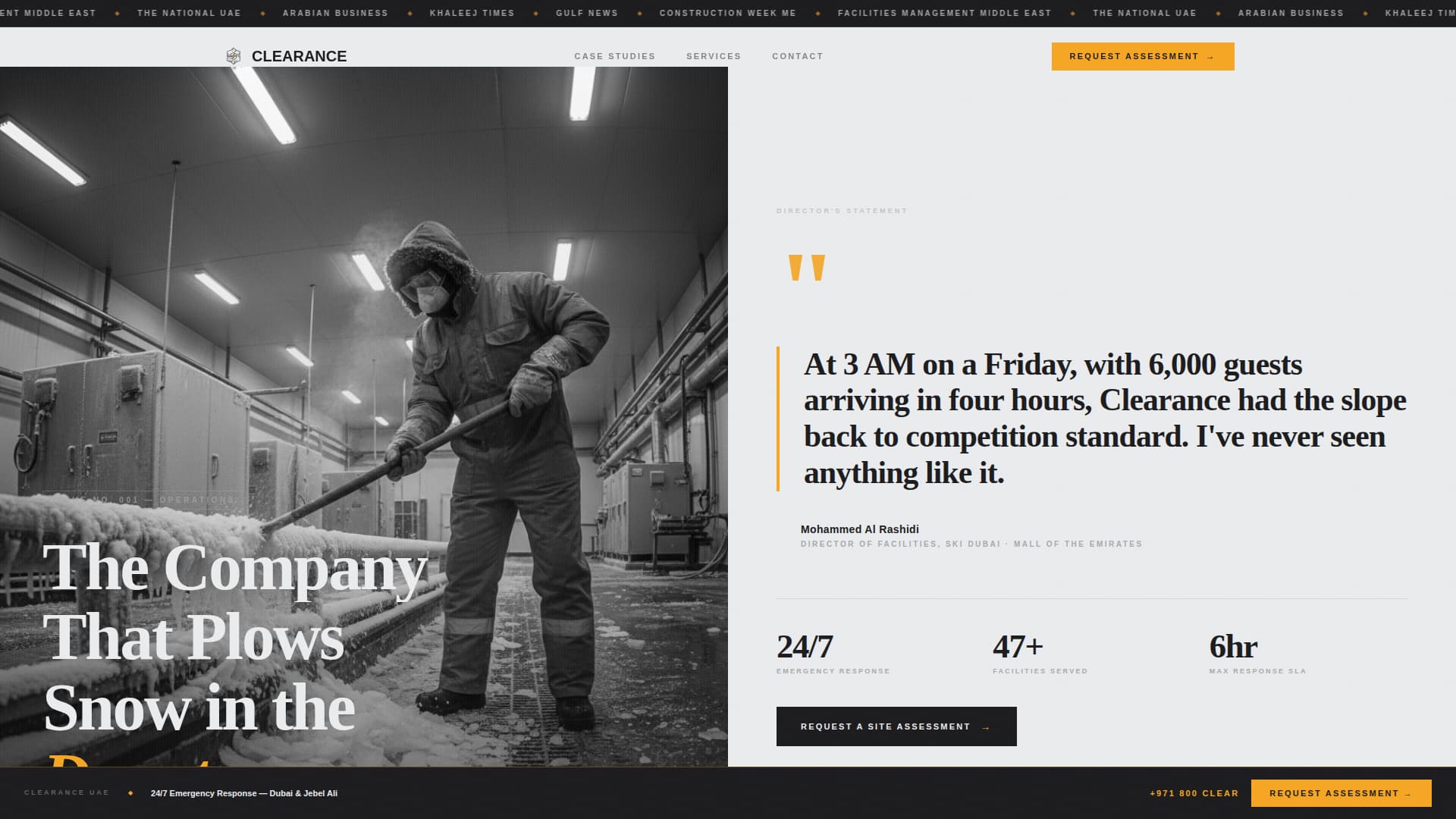 Clearance - Precision Snowremoval Landing Page Template