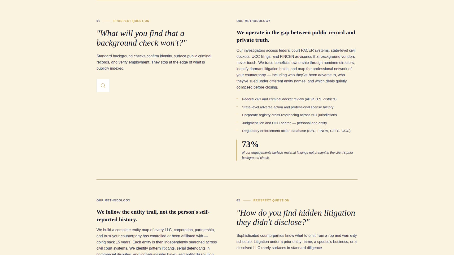 Vet - Confidential Duediligence Landing Page Template
