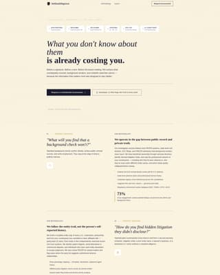 Vet - Confidential Duediligence Landing Page Template