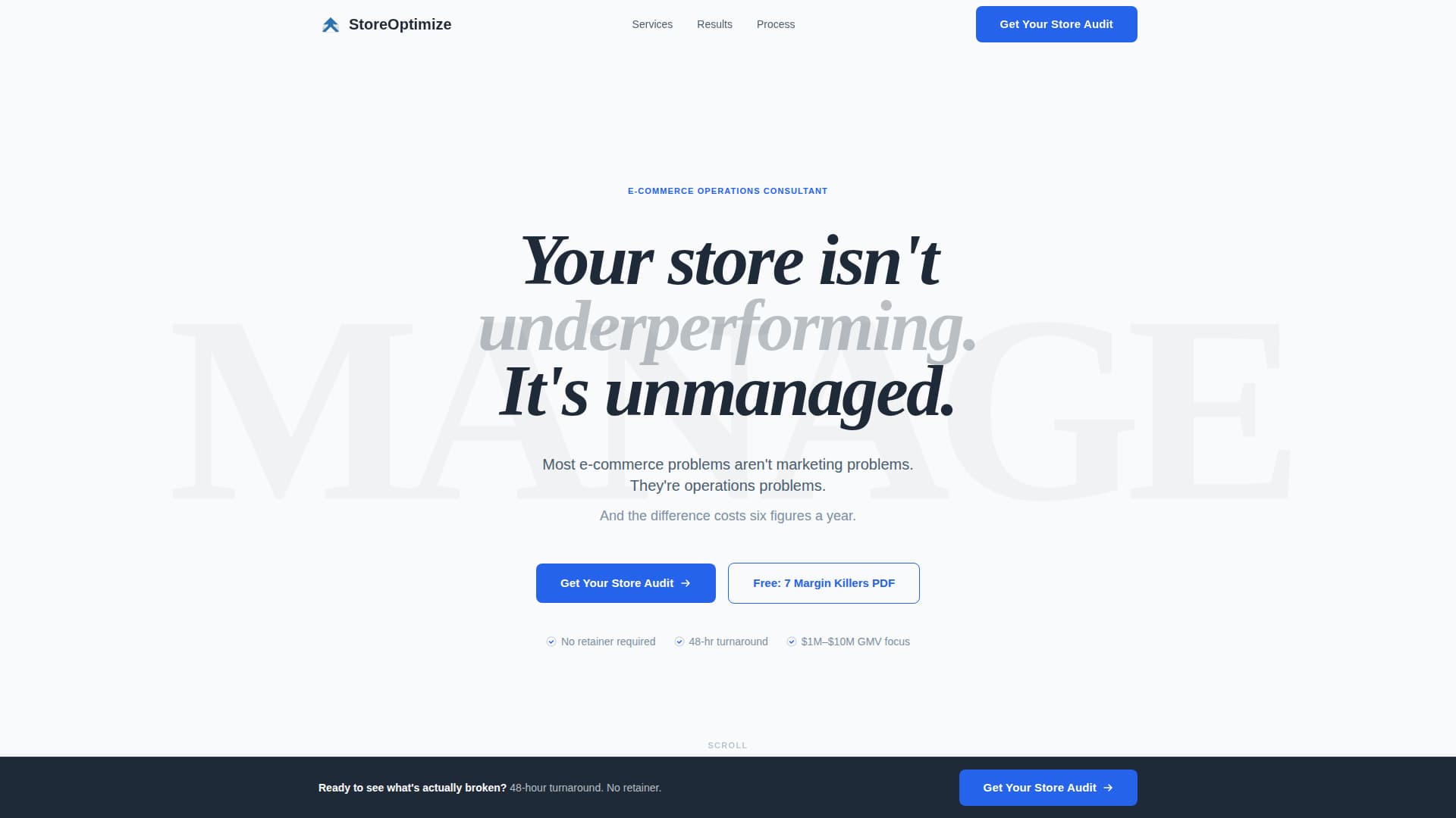 E-Commerce Consulting Specialist Booking Website Template