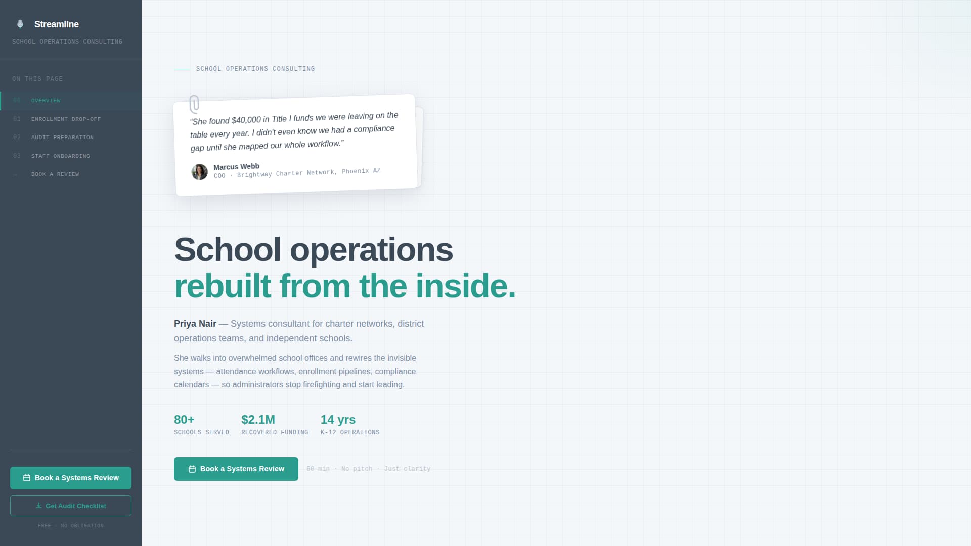 Streamline - Decisive Educationconsulting Landing Page Template