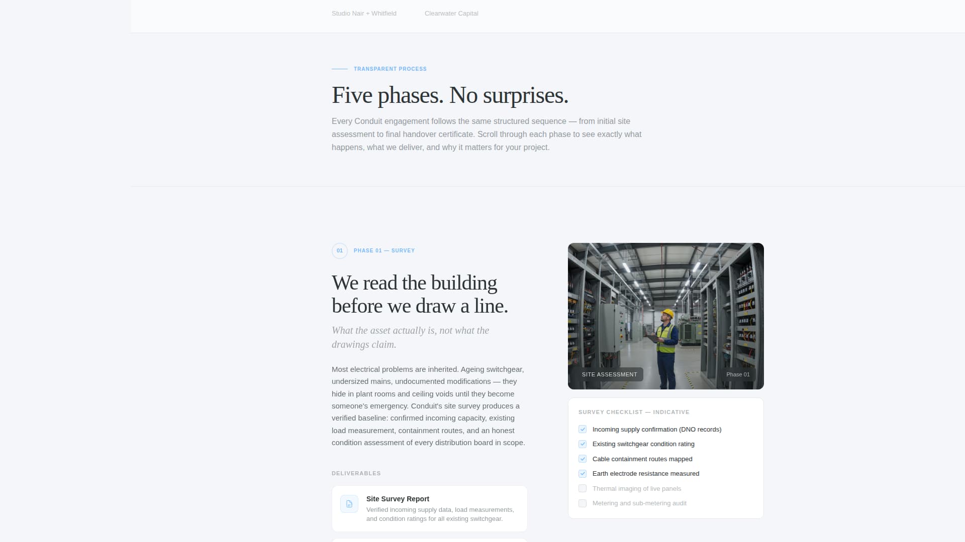 Conduit - Precision Electricalengineering Landing Page Template
