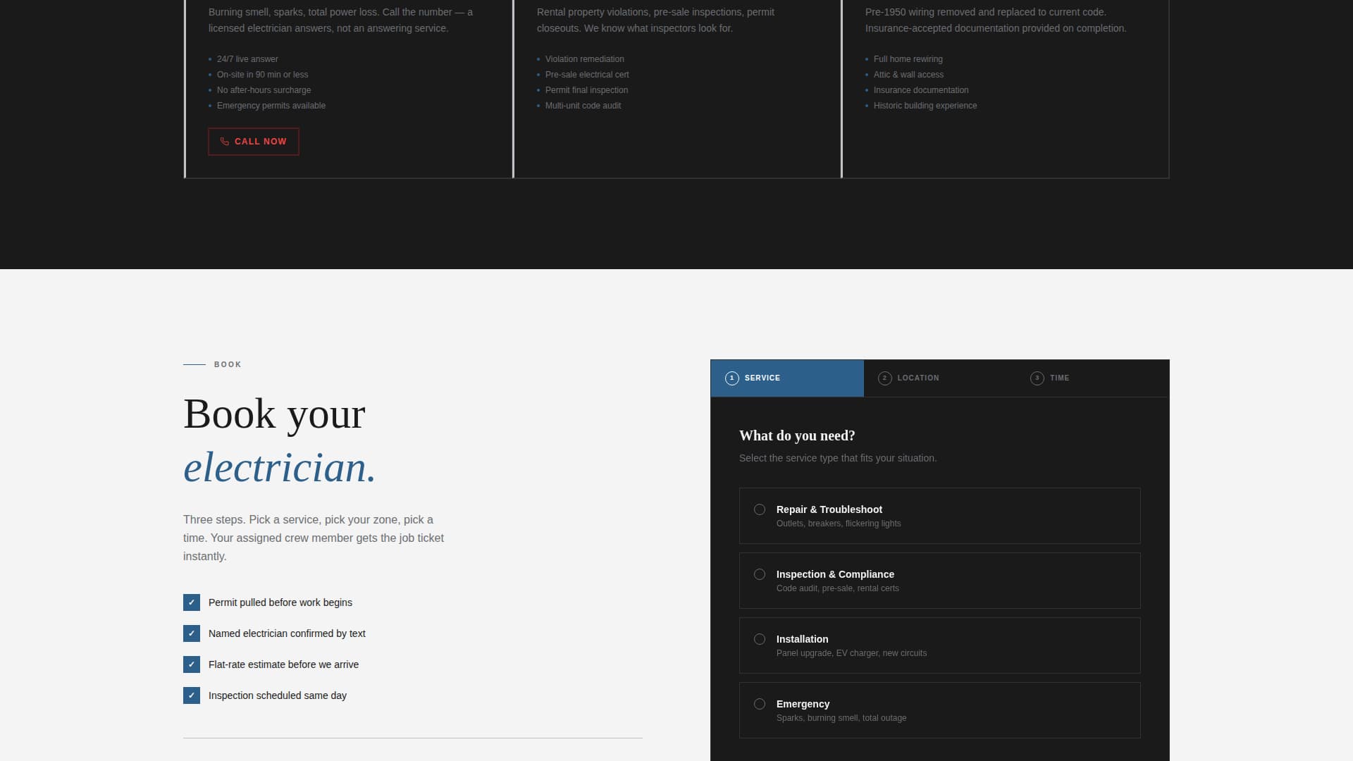 Circuit - Trusted Electrician Landing Page Template