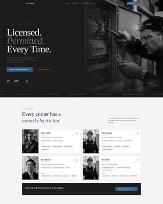 Electrician Team Service Area Website Template