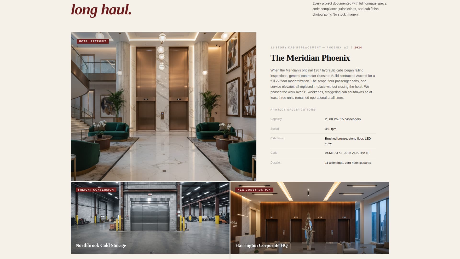 Ascend - Authoritative Elevator Landing Page Template