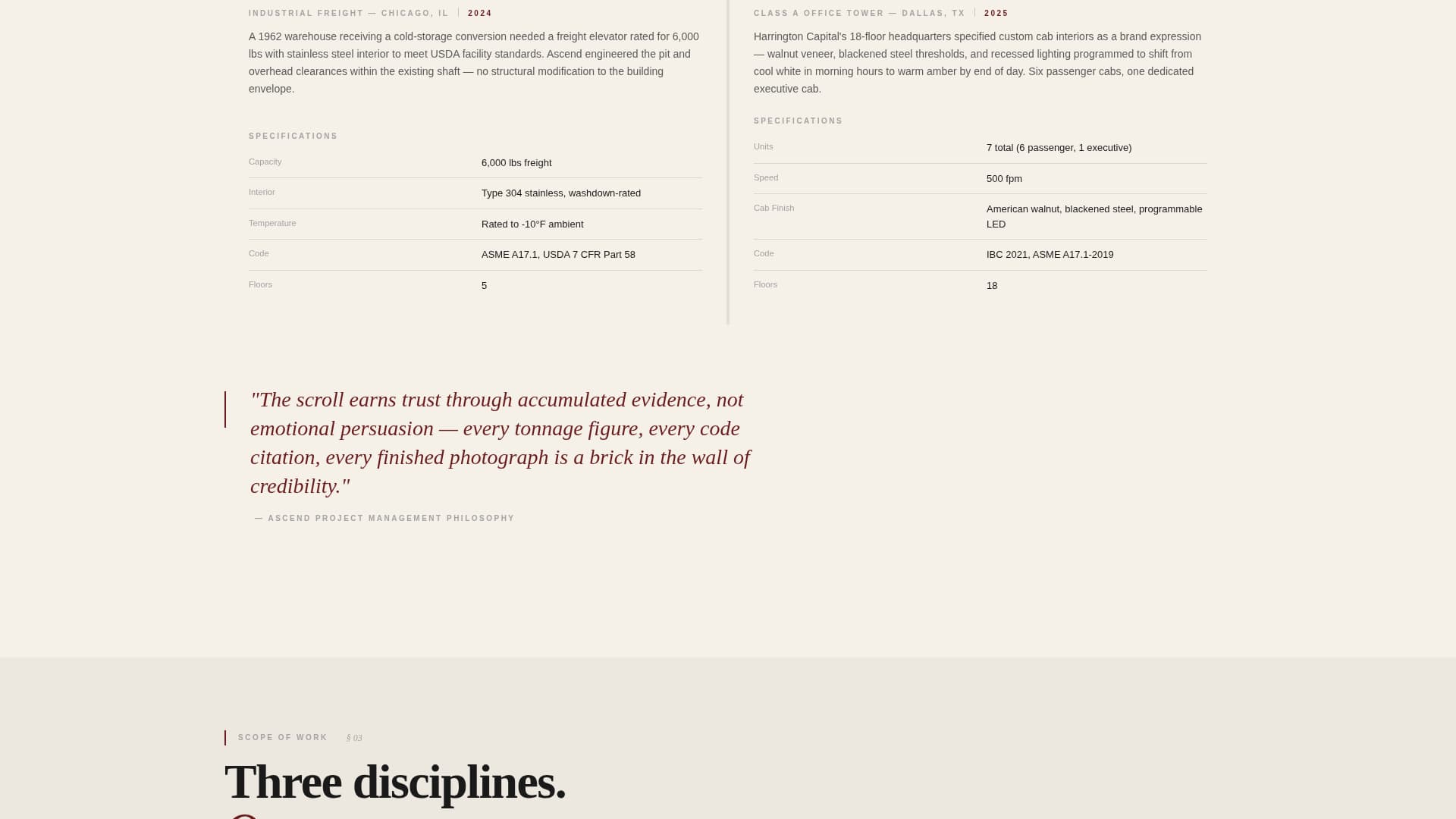 Ascend - Authoritative Elevator Landing Page Template