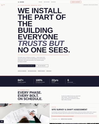 Ascend — Certified Vertical Transport Landing Page Template