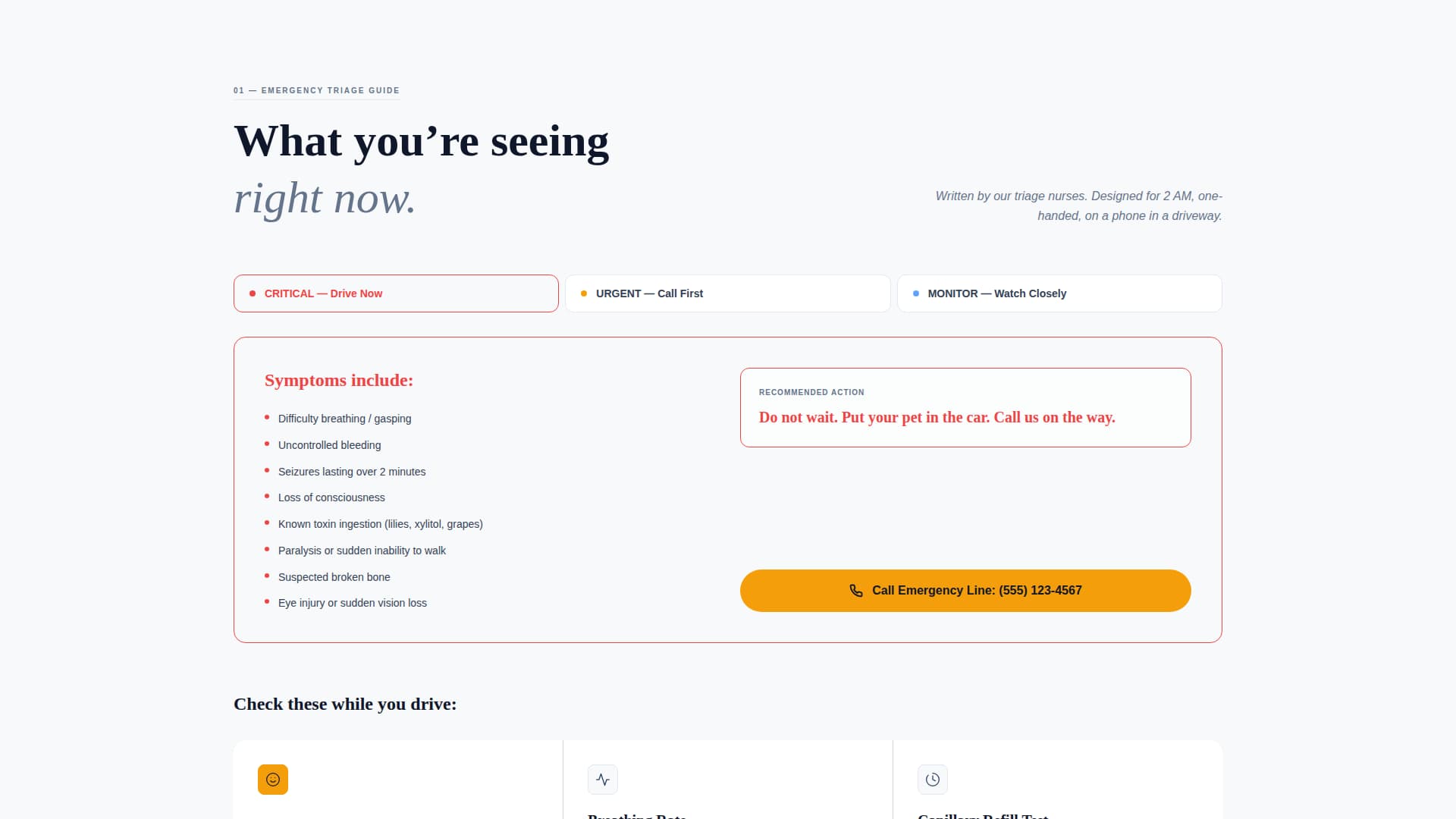 Care — 24/7 Emergency Vet Clinic Landing Page Template