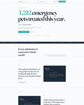 Vitals — Urgent Animal Care Landing Page Template