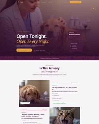 Triage - Urgent Veterinary Landing Page Template