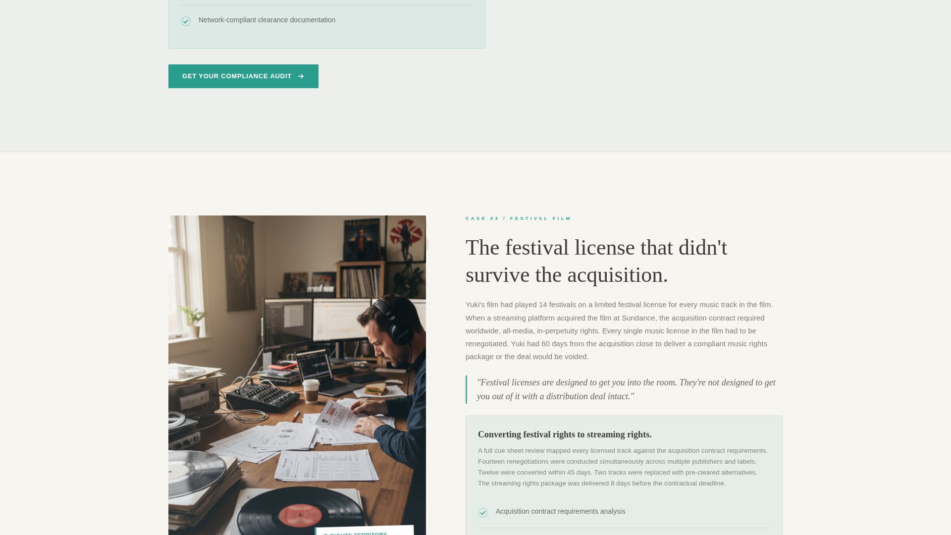 Clearance - Trusted Compliance Landing Page Template