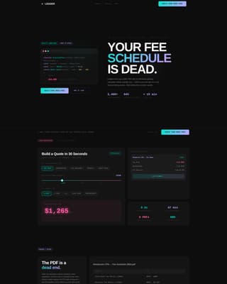 Ledger - Brutalist Accounting Landing Page Template