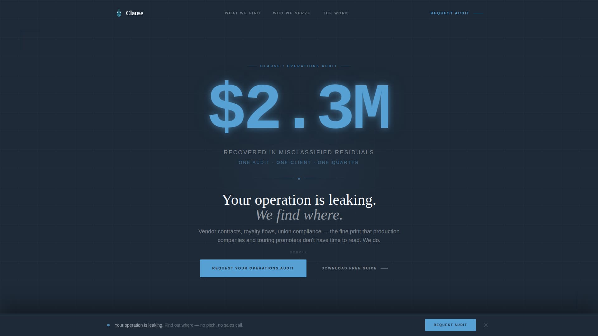 Clause - Powerful Entertainment Landing Page Template