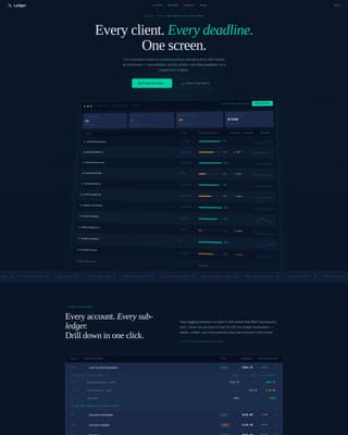Ledger - Powerful Accountingfirm Landing Page Template