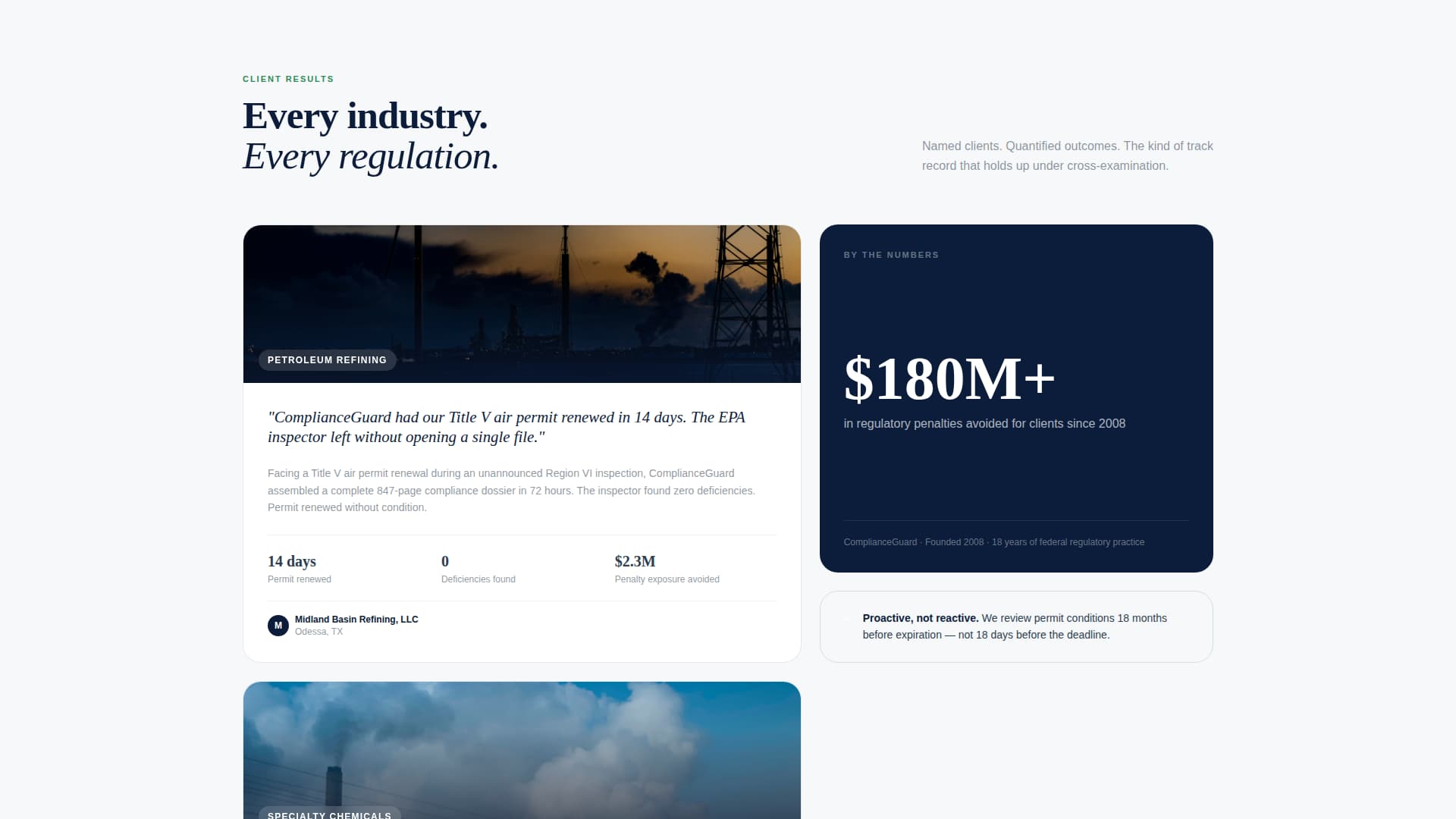 Comply - Authoritative Environmental Landing Page Template