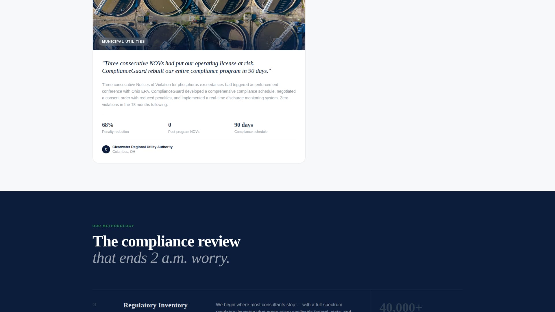 Comply - Authoritative Environmental Landing Page Template