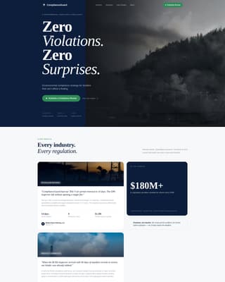 Comply - Authoritative Environmental Landing Page Template