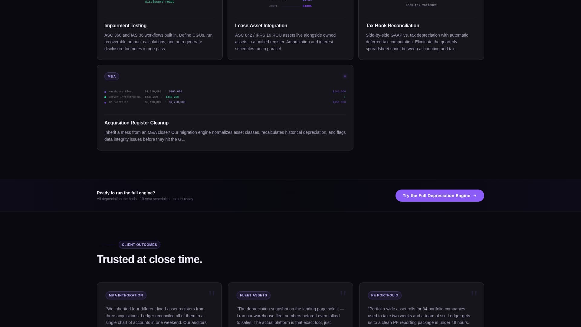 Ledger - Forensic Accounting Landing Page Template