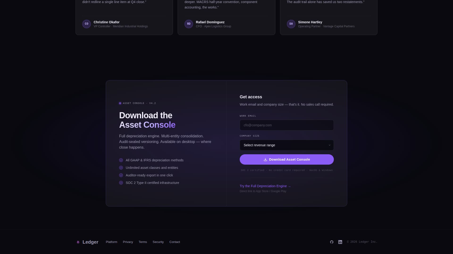 Ledger - Forensic Accounting Landing Page Template