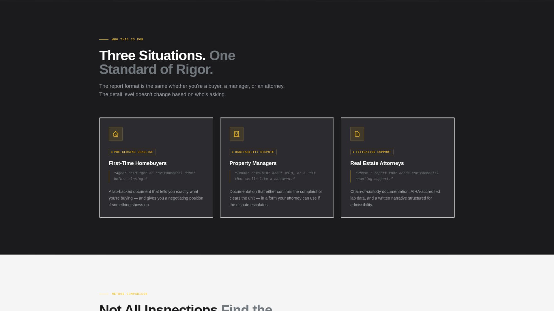 Assess — Expert Home Inspection Landing Page Template
