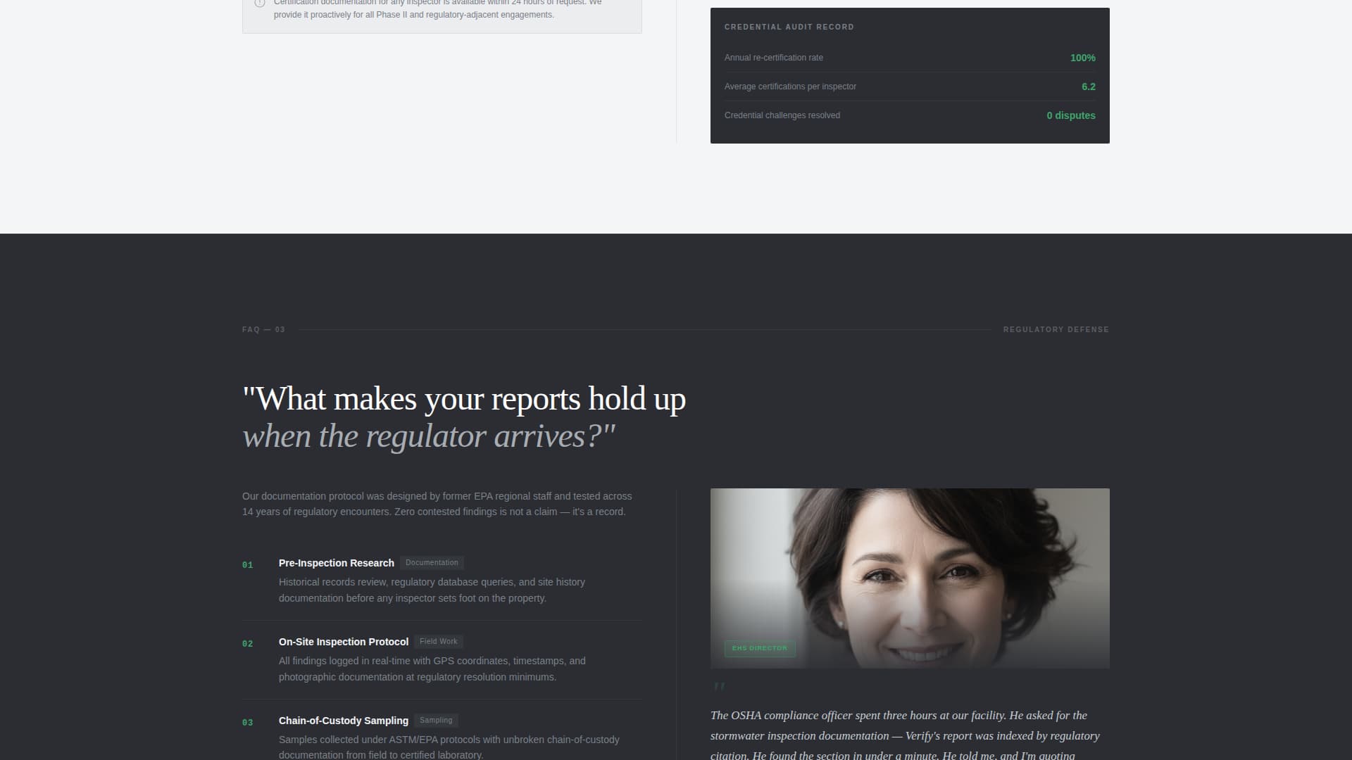 Verify - Precision Environmental Landing Page Template
