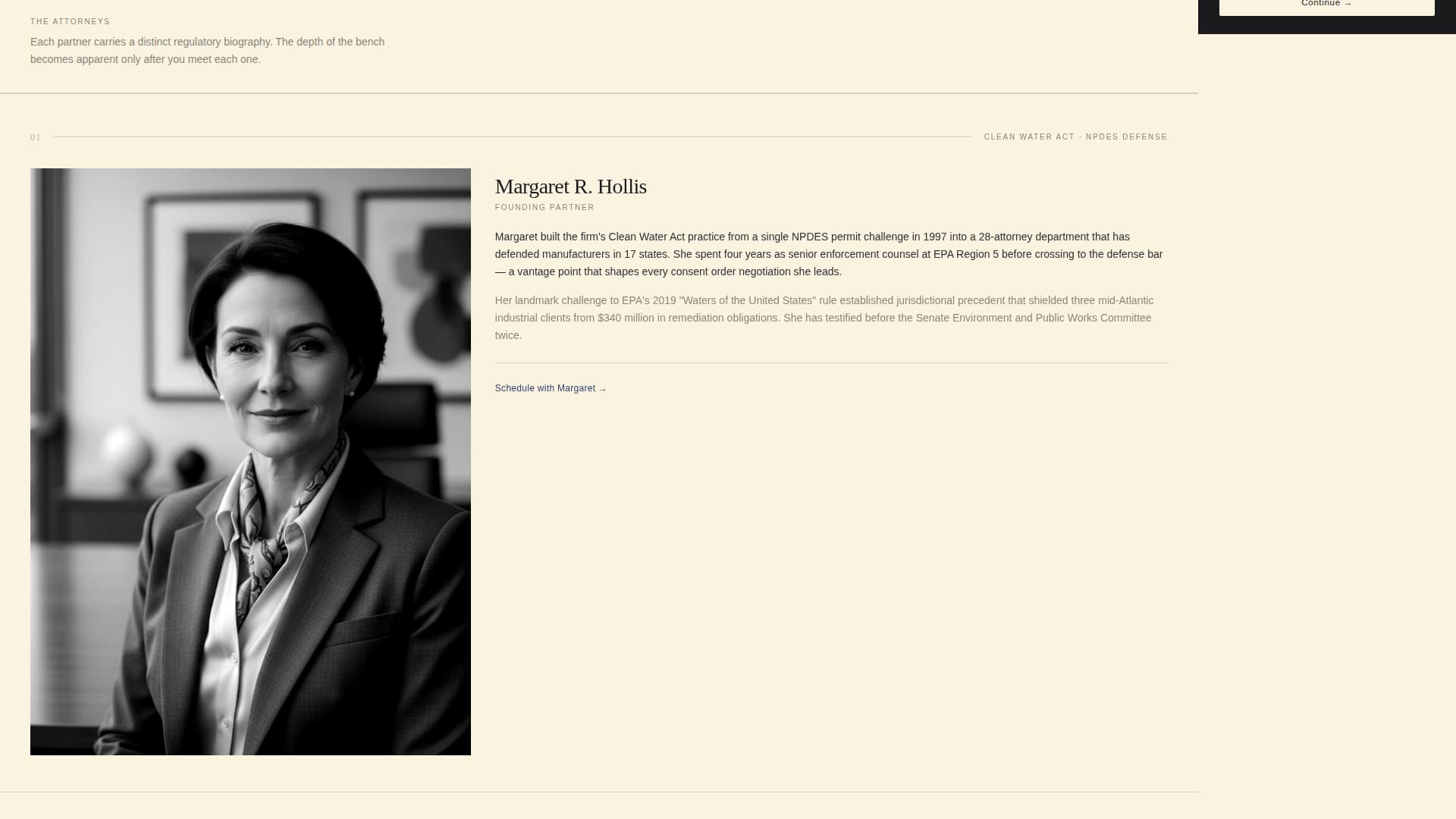 Counsel - Authoritative Environmental Landing Page Template