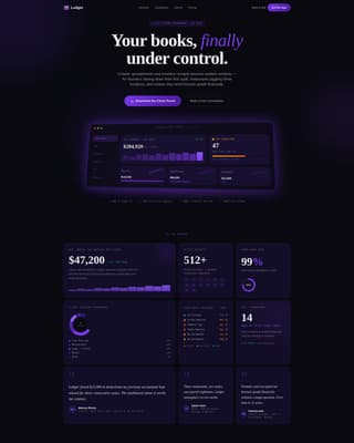 Ledger - Precise Accounting Landing Page Template