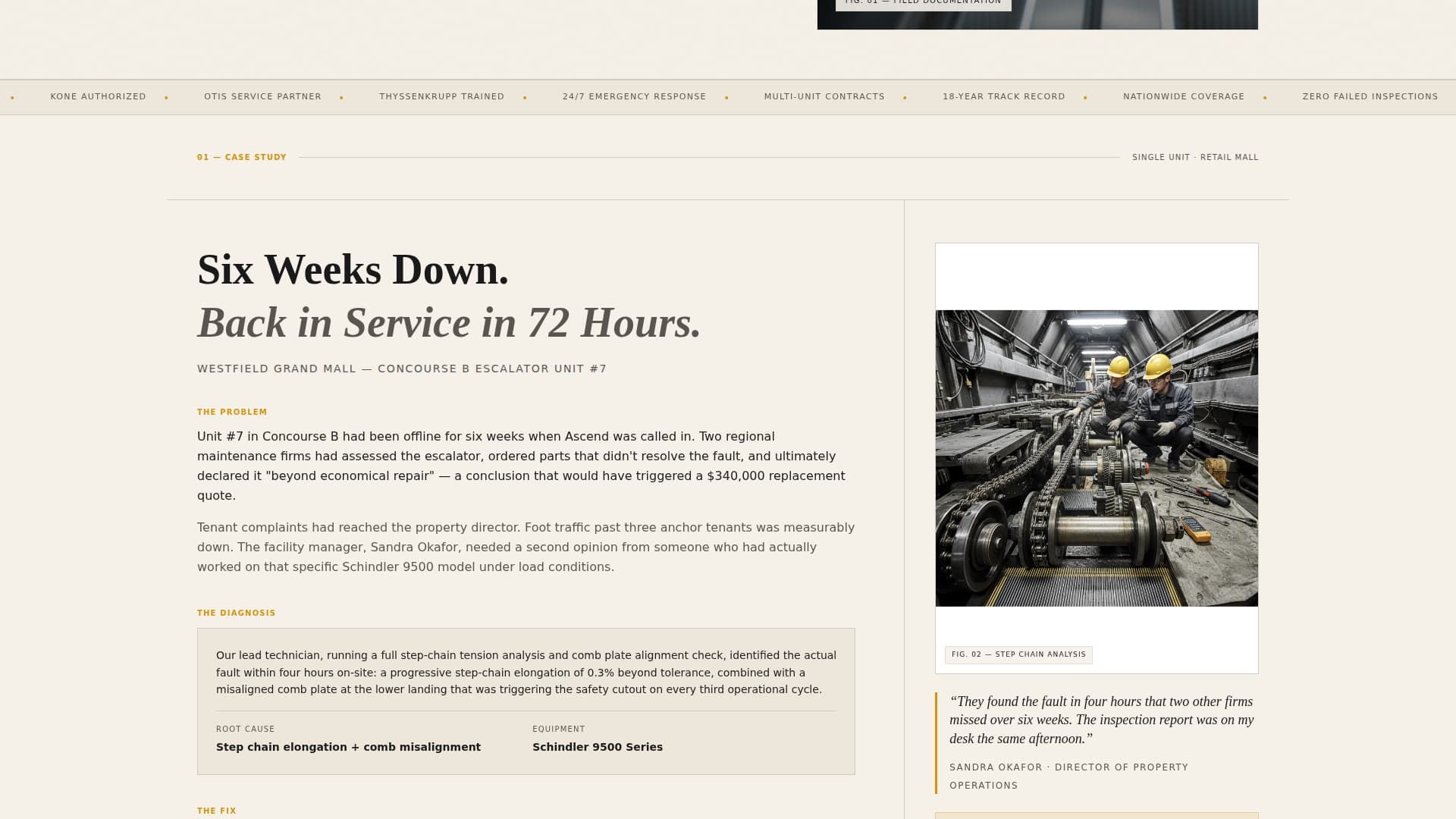 Ascend - Trusted Escalatortechnician Landing Page Template