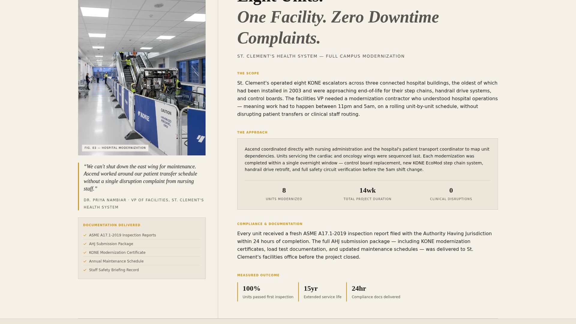 Ascend - Trusted Escalatortechnician Landing Page Template