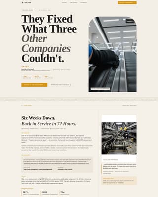 Ascend - Trusted Escalatortechnician Landing Page Template