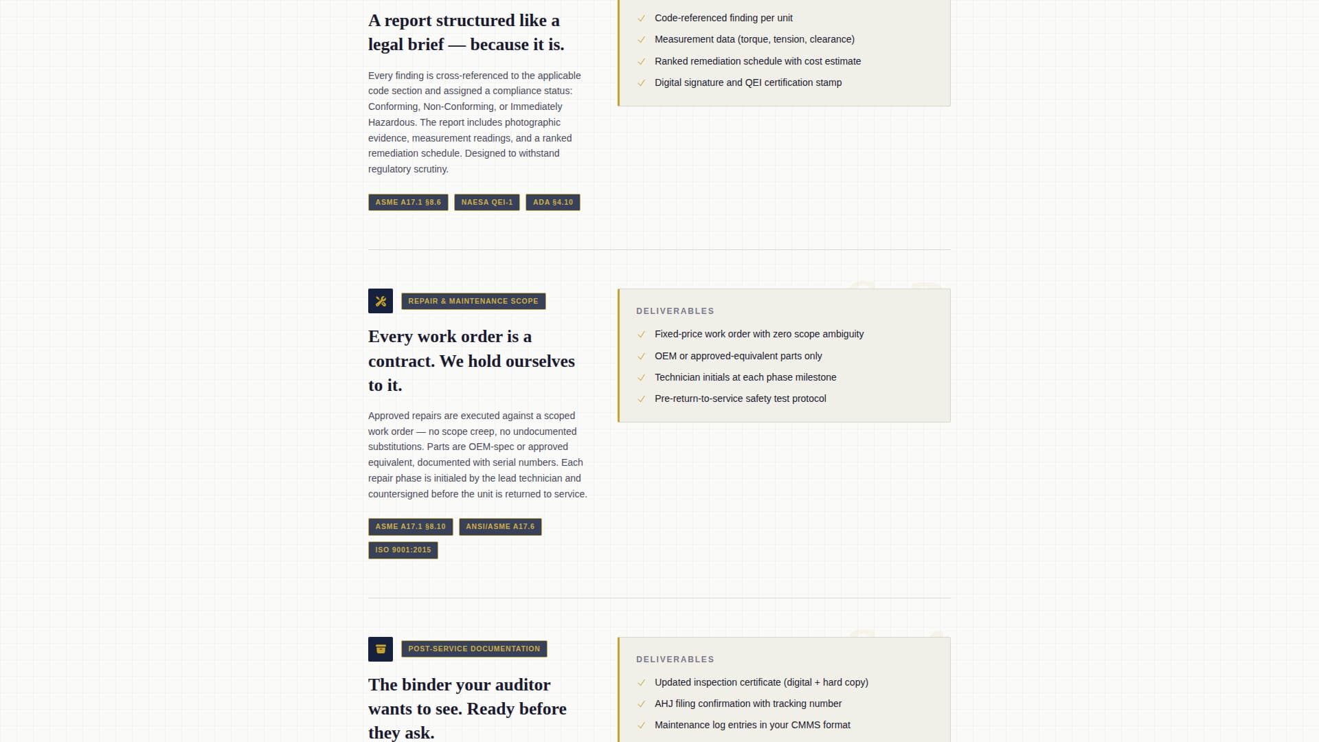 Escalator Technician Business Privacy Policy Website Template