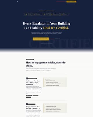 Escalator Technician Business Privacy Policy Website Template