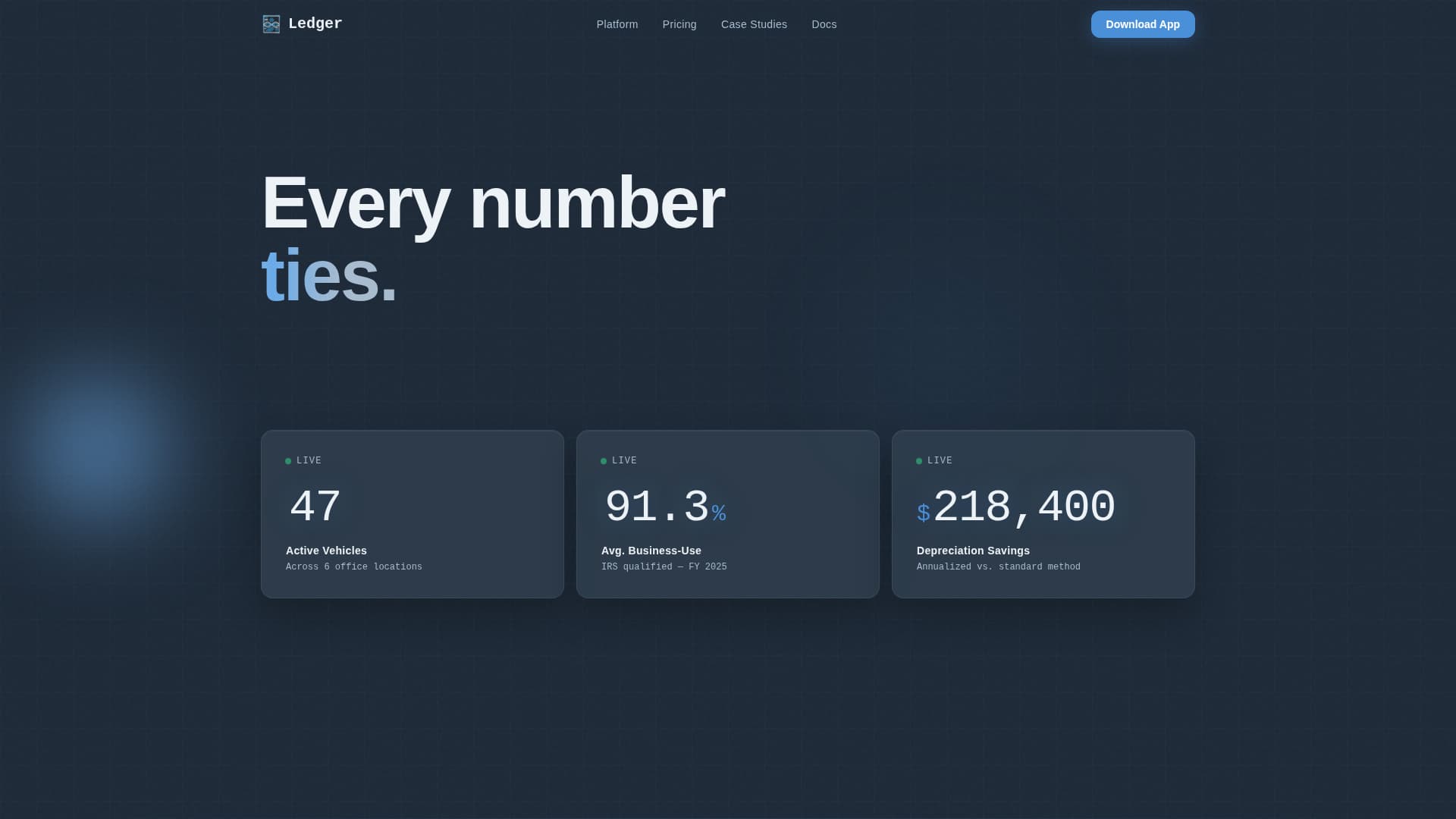 Ledger - Precision Fleet Landing Page Template