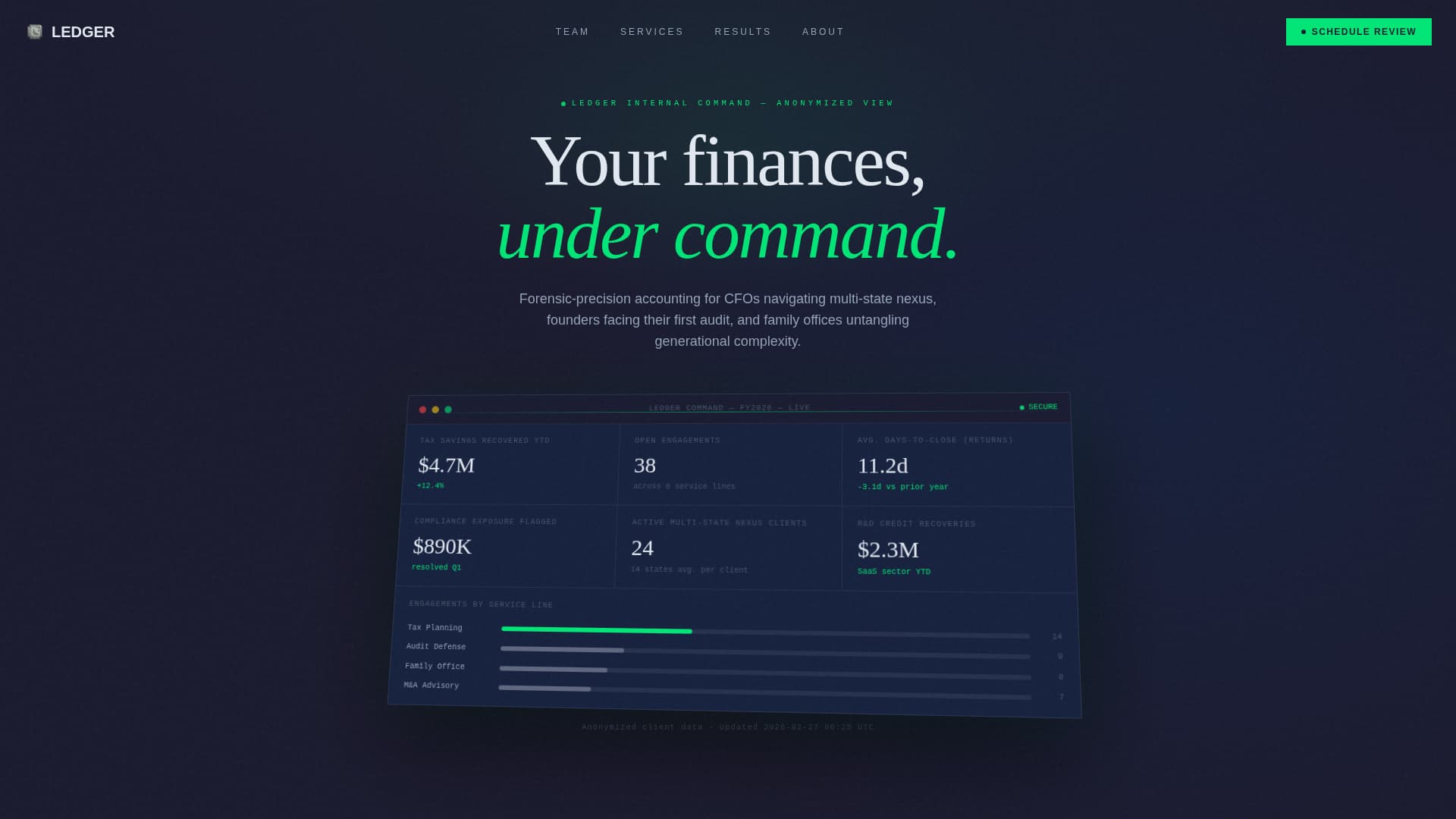 Harmony — Streamlined Bookkeeping Landing Page Template