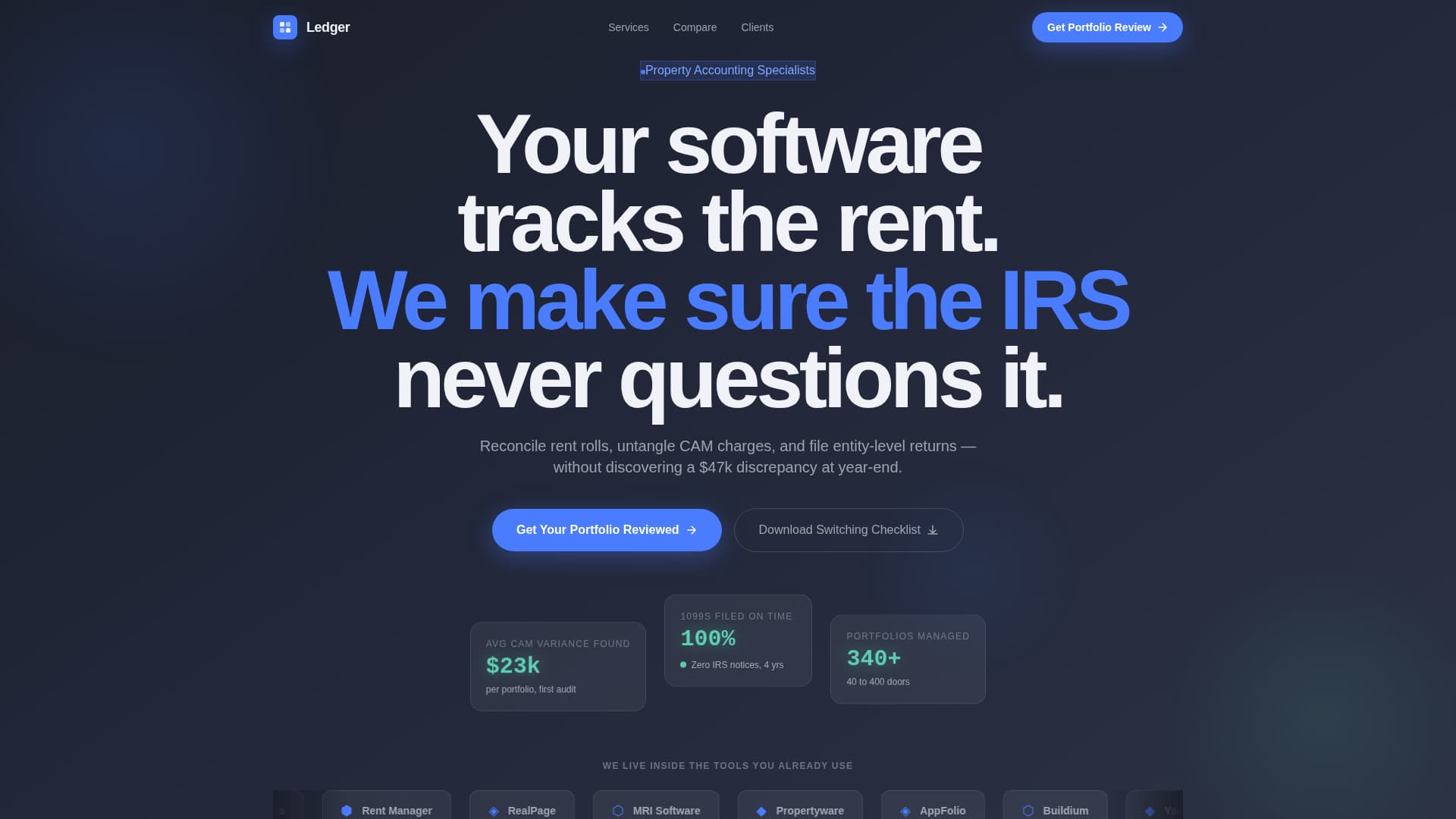Ledger - Powerful Propertyaccounting Landing Page Template
