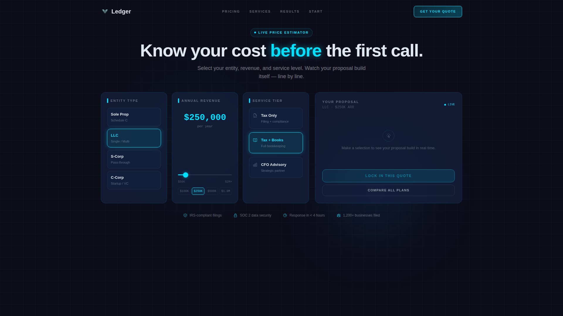 Ledger - Transparent Accounting Landing Page Template