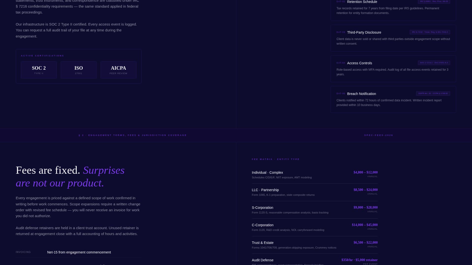 Atlas — Compliance-Focused Accounting Landing Page Template