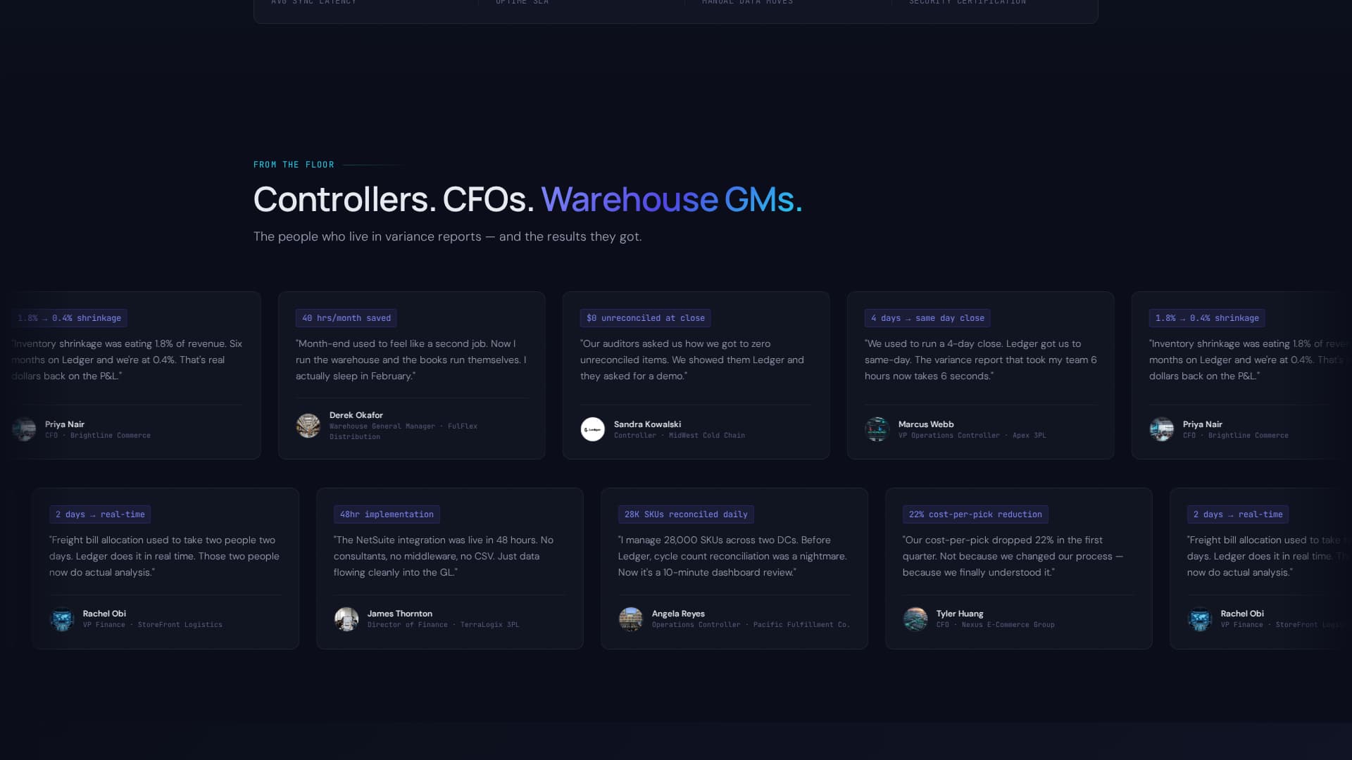 Ledger - Powerful Warehouseaccounting Landing Page Template