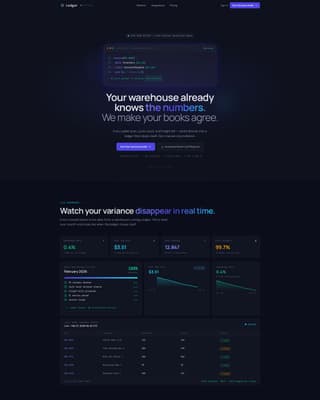 Ledger - Powerful Warehouseaccounting Landing Page Template