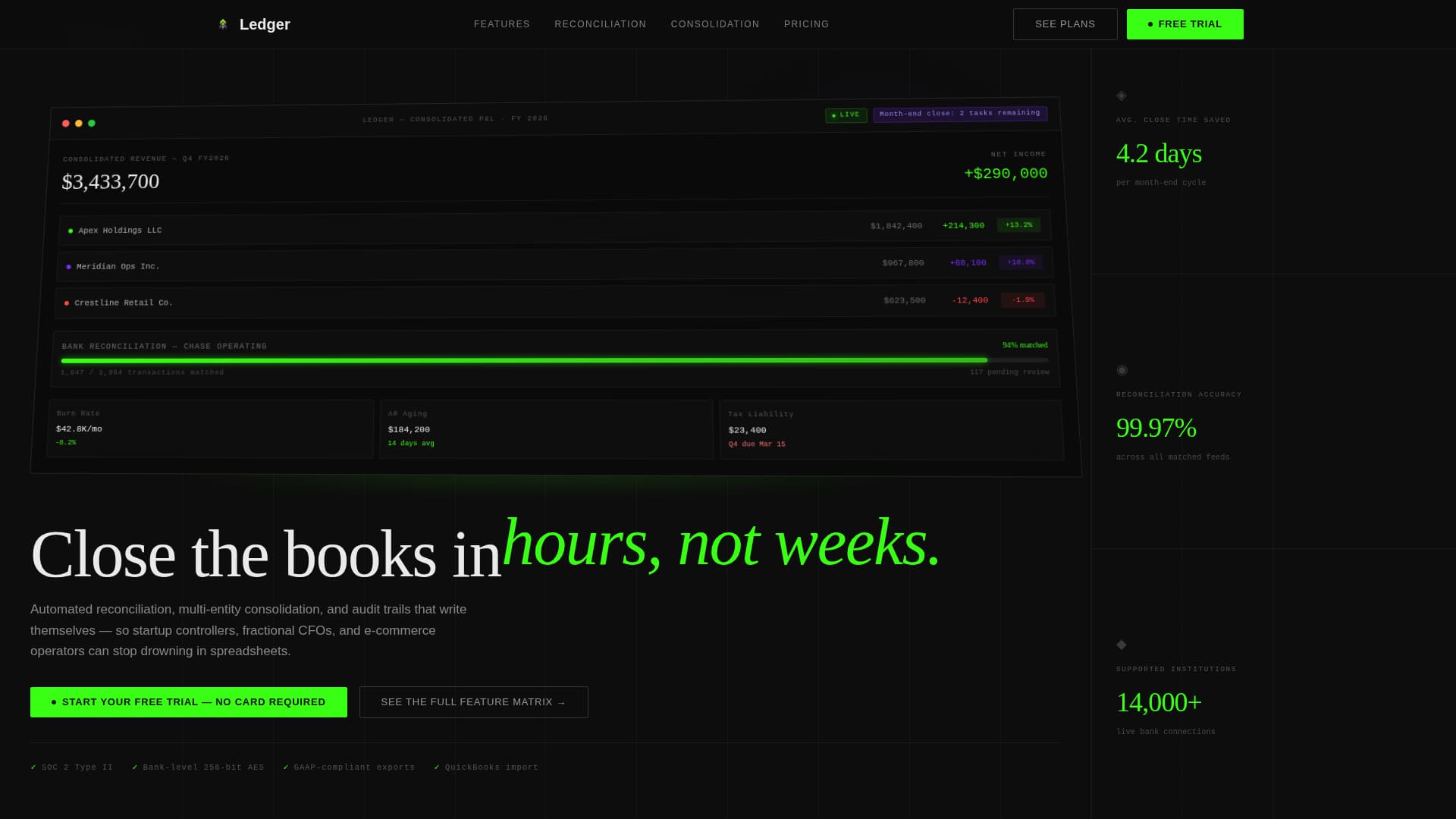 Accounting Vertical SaaS Professional Website Template